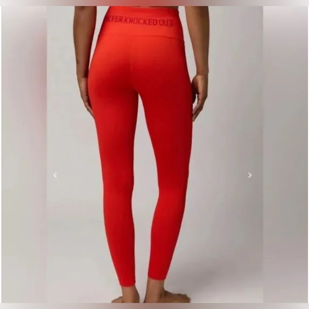 Spiritual Gangster Red Kendall Toole Never Knocked Out Leggings - Size M/L